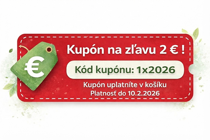 Kupon na zlavy -2 Eura