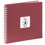 Fine Art Spiral Album, 28x24 cm, 50 White Pages, Bordeaux