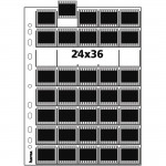 Negatívové obaly PP, 40 negatívov 24×36 mm na list, 25 ks