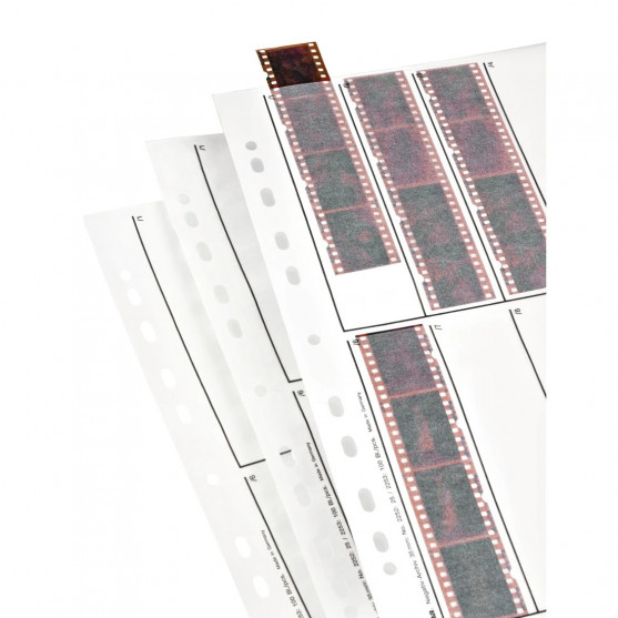 Negatívové obaly, pergamen, 10 pásikov po 4 negatívy, 24x36 mm, 25 ks.