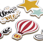 Sticker Set, Display with Various Designs, Assorted
