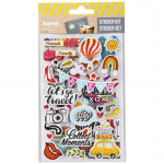 Sticker Set, Display with Various Designs, Assorted