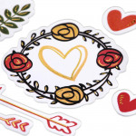 Sticker Set, Display with Various Designs, Assorted