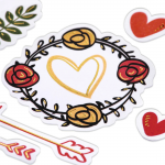 Sticker Set, Display with Various Designs, Assorted