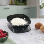 Digitálna kuchynská váha, do 5 kg, miska na váženie, matná čierna