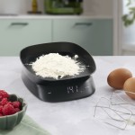 Digitálna kuchynská váha, do 5 kg, miska na váženie, matná čierna