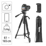 Trojnožný statív Action Smart 165 3D, 3‑cestná hlava, držiak mobilu