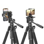 Trojnožný statív Action Smart 165 3D, 3‑cestná hlava, držiak mobilu
