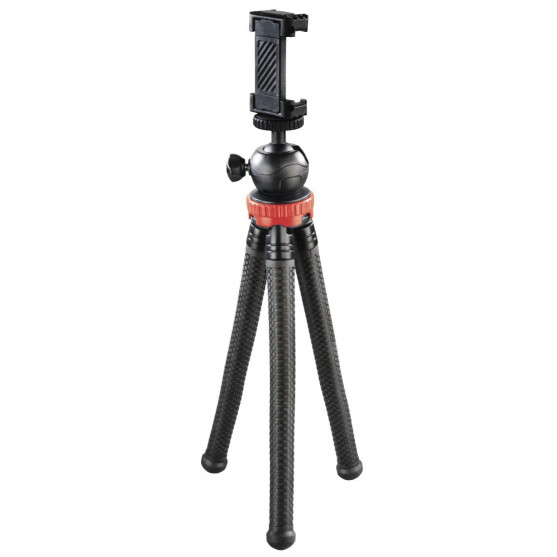 FlexPro Tripod for Smartphone, GoPro and Photo Cameras, 27 cm, red