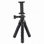 Flex Mini-Tripod for Smartphone and GoPro, 14 cm, black