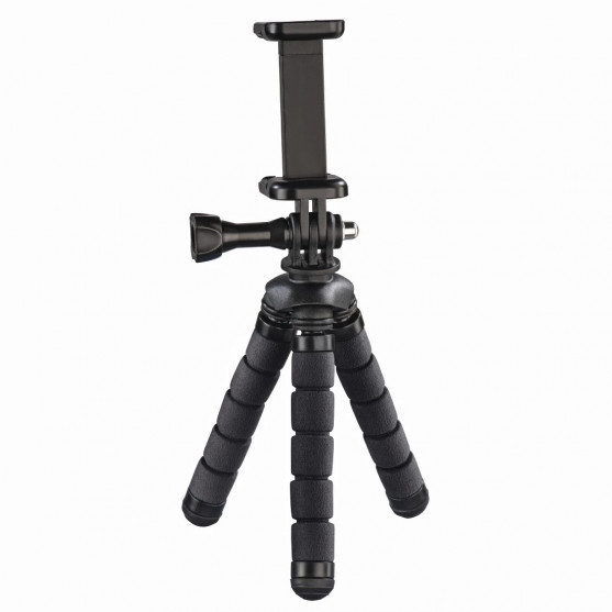 Flex Mini-Tripod for Smartphone and GoPro, 14 cm, black