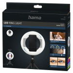 Hama SpotLight Smart 80 II, kruhové LED svetlo 8, držiak mobilu, diaľková spúšť, stolný statív