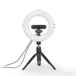 Hama SpotLight Smart 80 II, kruhové LED svetlo 8, držiak mobilu, diaľková spúšť, stolný statív