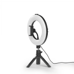 Hama SpotLight Smart 80 II, kruhové LED svetlo 8, držiak mobilu, diaľková spúšť, stolný statív