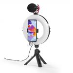 Hama SpotLight Smart 80 II, kruhové LED svetlo 8, držiak mobilu, diaľková spúšť, stolný statív