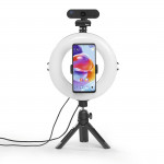 Hama SpotLight Smart 80 II, kruhové LED svetlo 8, držiak mobilu, diaľková spúšť, stolný statív