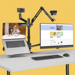 Držiak na monitor pre streamovanie, 4 ramená, nastaviteľný