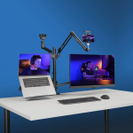 Držiak na monitor pre streamovanie, 4 ramená, nastaviteľný