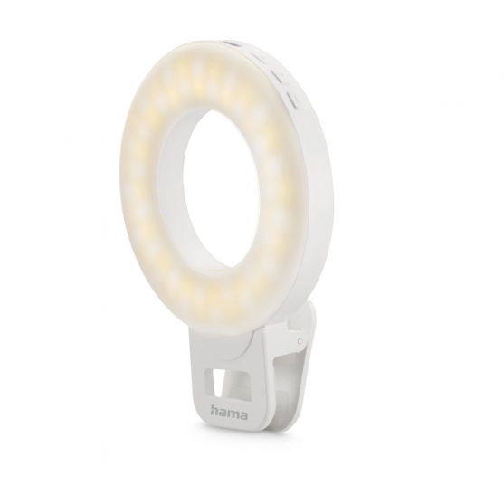 LED kruhové svetlo ToGo, klipové, nabíjateľné, 3 režimy