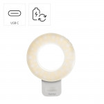 LED kruhové svetlo ToGo, klipové, nabíjateľné, 3 režimy