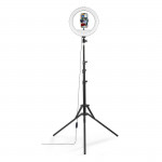 LED kruhové svetlo SpotLight Steady 120 III, statív pre mobil, 12