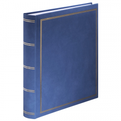 London Super Jumbo Album, 34x35 cm, 80 White Pages, blue