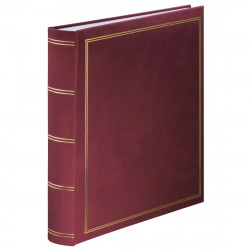 London Super Jumbo Album, 34x35 cm, 80 White Pages, Bordeaux