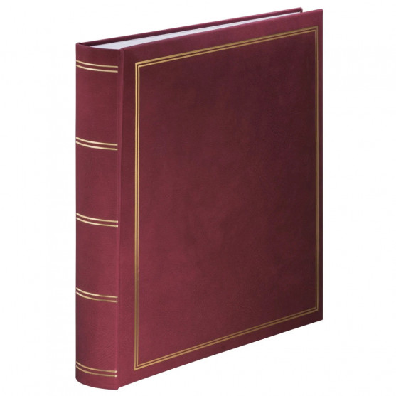 London Super Jumbo Album, 34x35 cm, 80 White Pages, Bordeaux