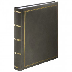 London Super Jumbo Album, 34x35 cm, 80 White Pages, grey