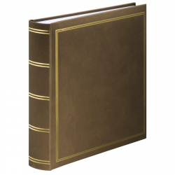 London Jumbo Album, 30x30 cm, 80 White Pages, brown