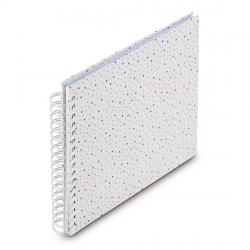 Špirálový album Confetti, 28x24 cm, 50 bielych strán
