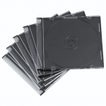 CD Slim Box, 20 ks, transparentný/èierny