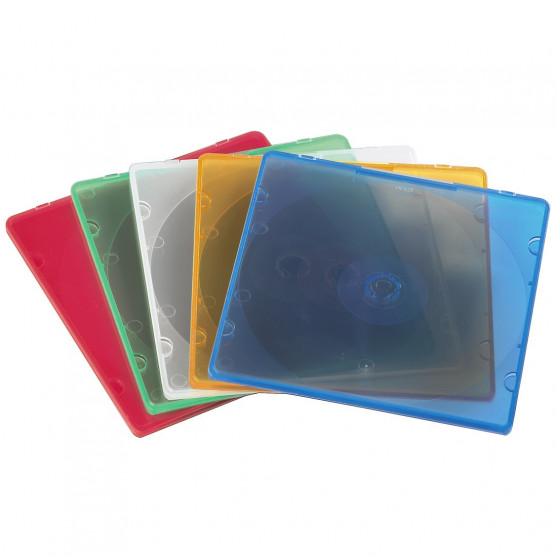 CD Slim Box, PP, 20 pcs./pack, coloured