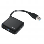 USB 3.0 rozbočovač 1:4, napájaný z USB, čierny, krabička USB 3.0 rozbočovač 1:4, napájaný z USB, čierny, krabička