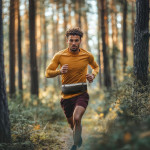 Ľadvinka na mobil, bežecký pás na jogging, reflexný, čierny