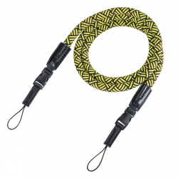 Braid 120, popruh na fotoaparát, dĺžka 120 cm, čierny/žltý