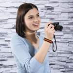 Braid 20, pútko na fotoaparát, dĺžka 20 cm, čierne/oranžové