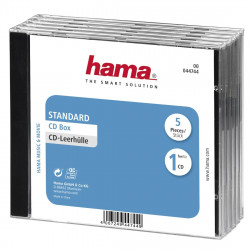CD box, 5 ks (cena za 5 ks), farba transparentná/èierna