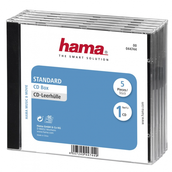 CD box, 5 ks (cena za 5 ks), farba transparentná/èierna