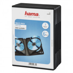 DVD obal na 6 diskov, balenie po 3 kusoch, čierny