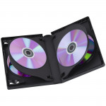 DVD obal na 6 diskov, balenie po 3 kusoch, čierny
