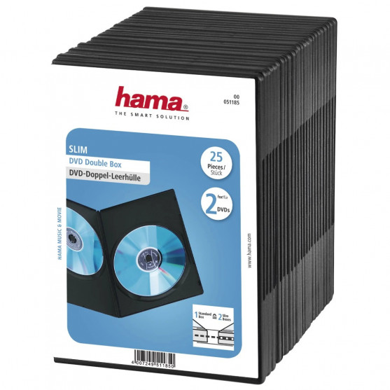 DVD dvojobal Slim, balenie 25 ks, čierny