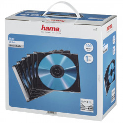 Prázdny slim obal na CD, balenie po 100 ks, priehľadný/čierny