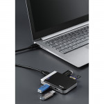 Hama USB 3.1 hub/čítačka kariet s USB-C adaptérom