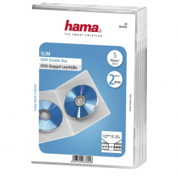 Obal na 2 DVD Slim, transparentný, 5 ks