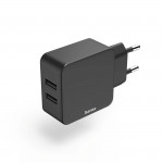 Charger, 2 x USB-A, 12 W, black