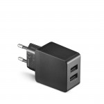 Charger, 2 x USB-A, 12 W, black