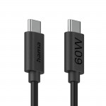 Nabíjací kábel, USB-C - USB-C, 60 W, 1,2 m, čierny Nabíjací kábel, USB-C - USB-C, 60 W, 1,2 m, čierny