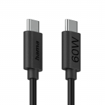 Nabíjací kábel, USB-C - USB-C, 60 W, 1,2 m, čierny
