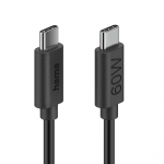 Nabíjací kábel, USB-C - USB-C, 60 W, 1,2 m, čierny